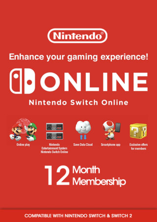 Nintendo Switch Online 12 Months Membership (12 mois) pour 15,29€ chez Loaded