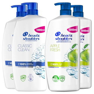 Head and Shoulders Classic Clean & Apple, 2 x 1L or Head and Shoulders Classic Clean