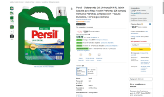 Persil Gel Universal 6.64L por $156 | Oferta Amazon