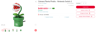 Cámara Planta Piraña oara Nintendo Switch 2 por $499 | Sears
