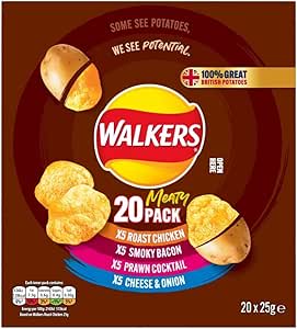 Walkers Meaty Variety Crisps Multipack 20 Pack for £2.97