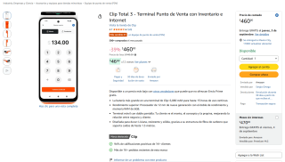 Clip Total 3 - Terminal Punto de Venta con Inventario e Internet por $460 en Amazon
