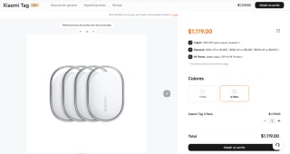 Pack de 4 Localizadores Xiaomi Tag por $1,019