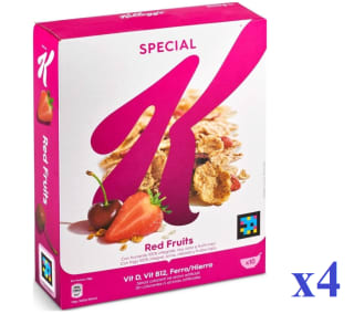 4 Paquetes de Kellogg's Special K Frutos Rojos 300g por 9.51€