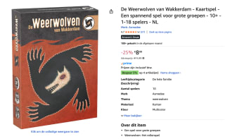 De Weerwolven Van Wakkerdam kaartspel voor €8,99 bij Amazon