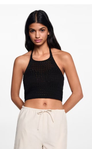 Top crochet cuello halter POR 2.99€