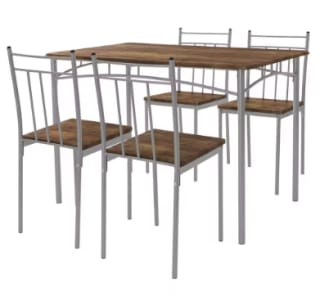 Mesa de comedor ml-design con 4 sillas vintage por 55,37€