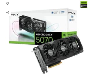 Carte Graphique PNY GeForce RTX 5070 Triple Fan 12GB GDDR7 Reflex à 549,90€