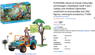 Playmobil Kleurrijke terreinvoertuig bouwspel voor €28,80 bij Amazon