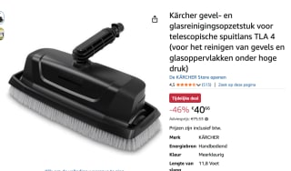 Kärcher Spuitlans Gevel- en Glasreinigingsopzetstuk voor €40,66 bij Amazon