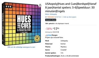 European Player Network Hues and Cues Bordspel voor €17,95 bij Amazon
