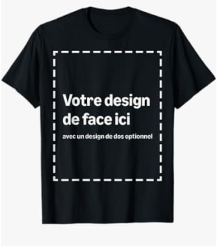 T-Shirt Personnalisé Avec Votre Image Recto-Verso à 10,99€