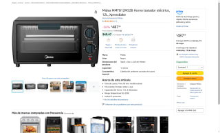 Horno Tostador Midea 12L por $487 | Oferta Amazon