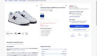 Tenis New Balance BB80UFO $879 | Oferta Coppel