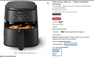 Philips Airfryer 2000 Series (NA229/00) voor €59,99 bij Amazon