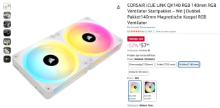 CORSAIR iCUE LINK QX140 RGB 140mm ventilator startpakket voor €57,49 bij Amazon