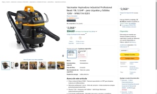 Vacmaster Beast 19L 5.5HP VFB511H por $2,068 | Amazon