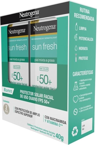 Kit 2 Pack Neutrogena Sunfresh FPS 50+ 40g por $367 | Amazon