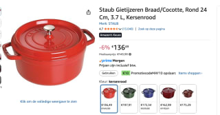 Staub Braadpan 3.7 L, voor €136,49 bij Amazon