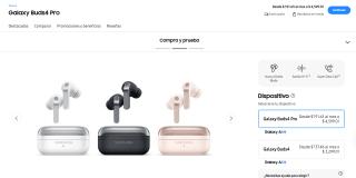 Audífonos Samsung Galaxy Buds4 Pro por $1,755