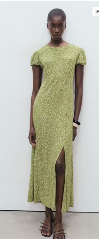 Vestido estampado abertura lateral por 6.99€