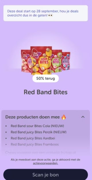 Red Band Bites voor €1,99 via Tikkie