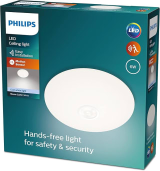 PHILIPS LED Mauve Lámpara techo detector movimiento integrado, 6 W, blanca por 17.99€