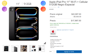 iPad Pro 11" 512GB por $17,997 | Oferta Costco