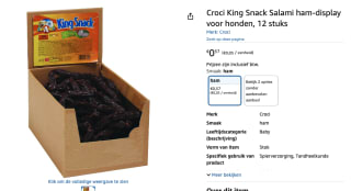 12 Stuks, CROCI King honden Snack Rundvlees Salami voor €0,57 bij Amazon