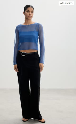 Jersey semitransparente top combinado por 5.99€