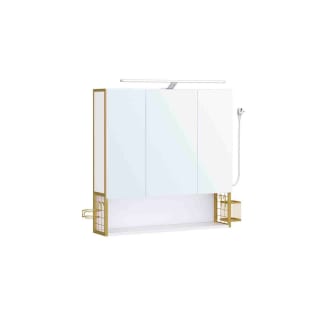 VASAGLE Armario de Baño con Espejo 3 Puertas Blanco Nube y Verde Claro por 59.99€