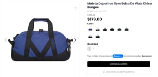 Maleta Deportiva Gym Bolsa de Viaje Chica Bungee por $179 | Totto
