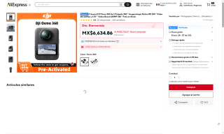 Cámara DJI Osmo 360 1" por $6,134 | AliExpress
