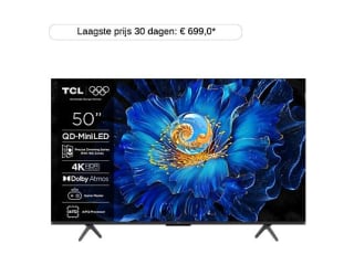TCL 50C6KS 50" 4K Ultra HD Mini LED Smart TV voor €399 bij de Mediamarkt