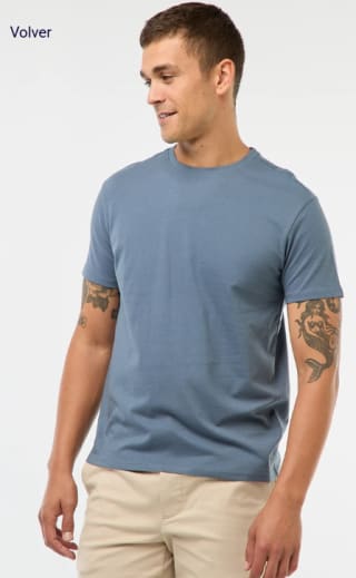 Camiseta recta de punto lisa - AZUL por tan sólo 4€