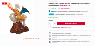 Figura de Lujo Charizard Jazwares Pokémon con Luz por $910 | DelSol