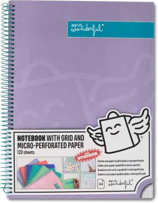Mr. Wonderful Libreta A4 lila (240 páginas cuadriculadas) por 2,68€ en Amazon