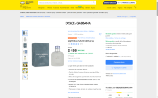 Perfume D&G Light Blue 125ml por $1,097 | Mercado Libre