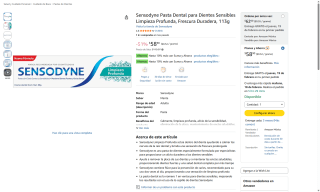 Sensodyne Pasta Dental 113g para Dientes Sensibles por $59 | Amazon