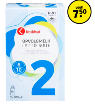 Kruidvat Standaard 2 6-10+M opvolgmelk voor €7,50