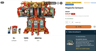 LEGO Magische lantaarn voor 59,99 euro