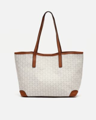 Bolso shopper con bolsa interior y estampado monogram por 18€