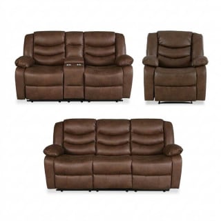 Juego de Living Reclinable CIC Domingo 3C+2C+1C Café por $1.829.990