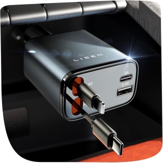 LISEN 69W Cargador para Auto Retráctil por $219 en Amazon