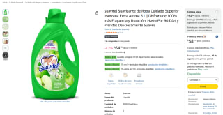 Suavitel Suavizante Manzana 3 L por $43 en Amazon