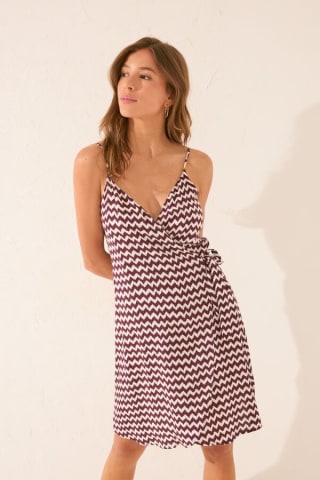 Vestido midi de tirantes estampado de zigzag Women'secret por 7.99€