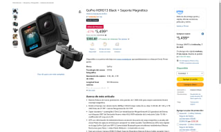 GoPro HERO13 Black 5.3K 1900mAh por $5,499 | Amazon