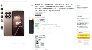 XIAOMI 15T 12GB 512GB por $7,730 en Amazon
