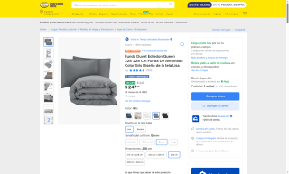 Funda Duvet Queen Size Gris por $247 | Mercado Libre