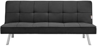 Bravich Britney 3 Seater Sofa Bed – Black Linen Click Clack – £129
